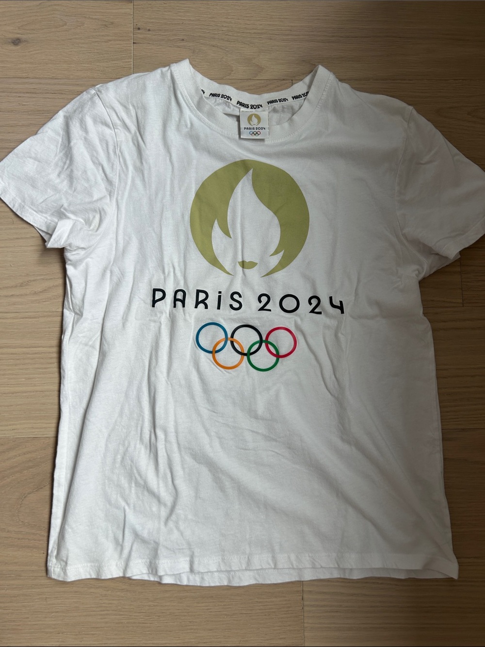 Paris 2024 Olympic Logo White Men's T‑Shirt